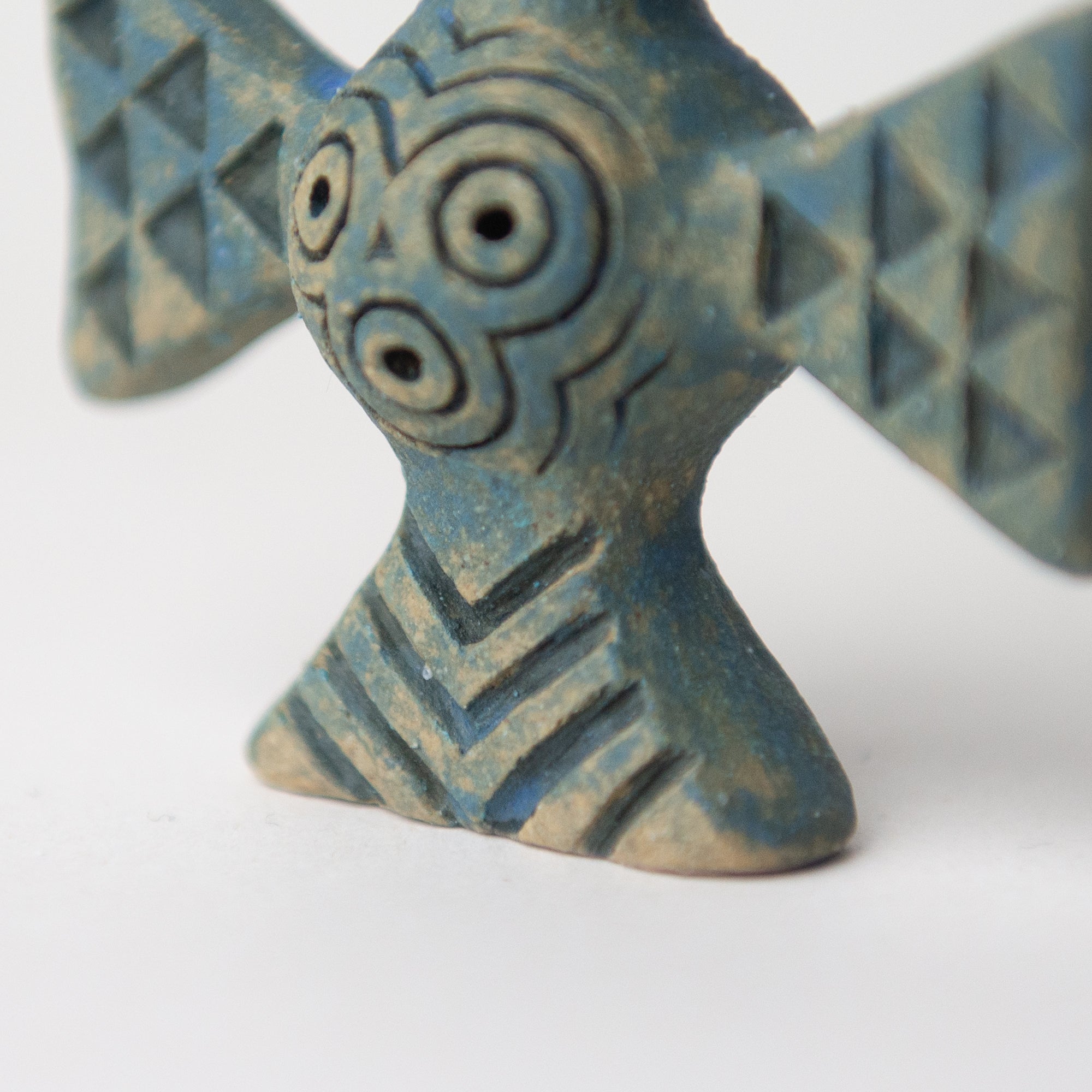 bird blue original sculpture