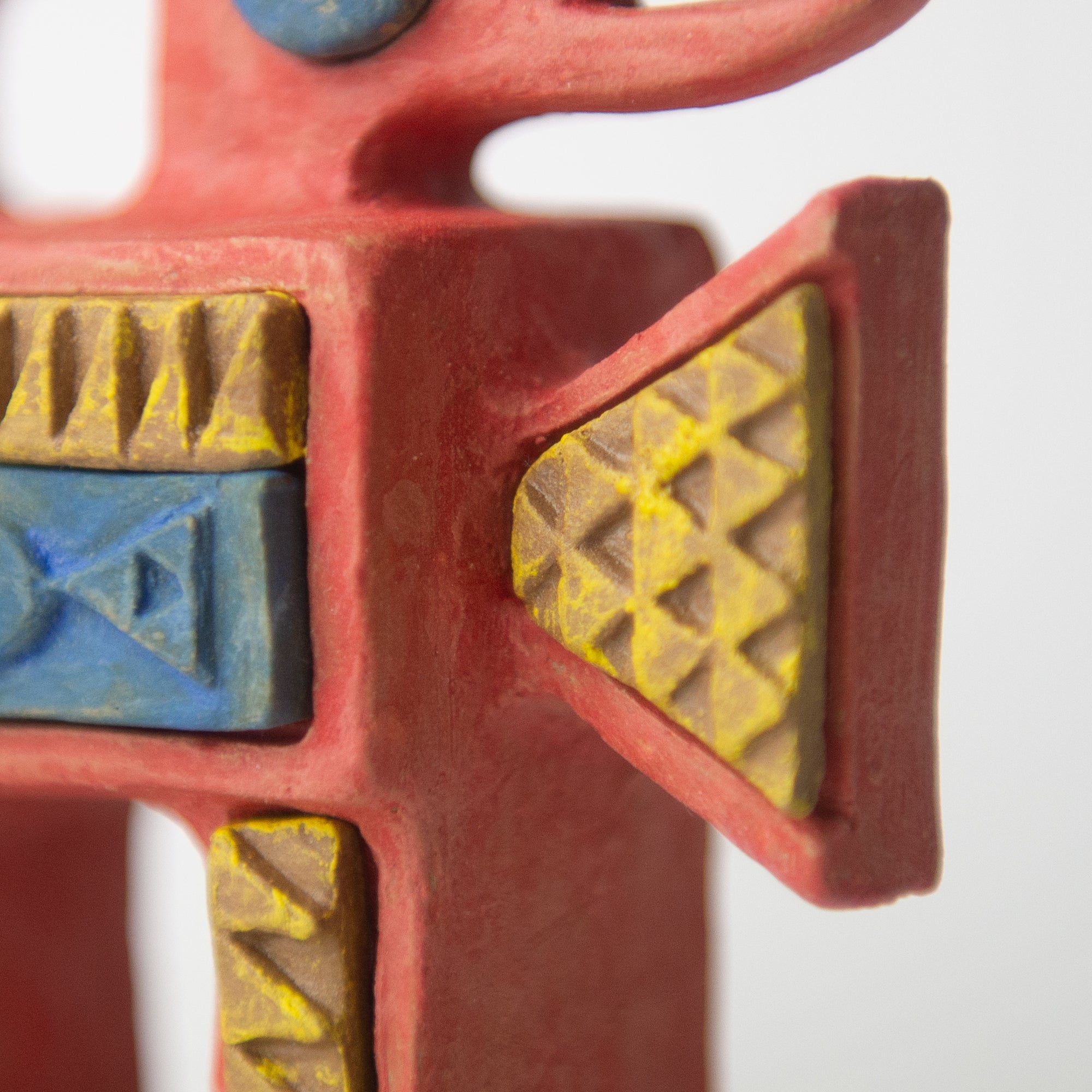 bird fish red original sculpture