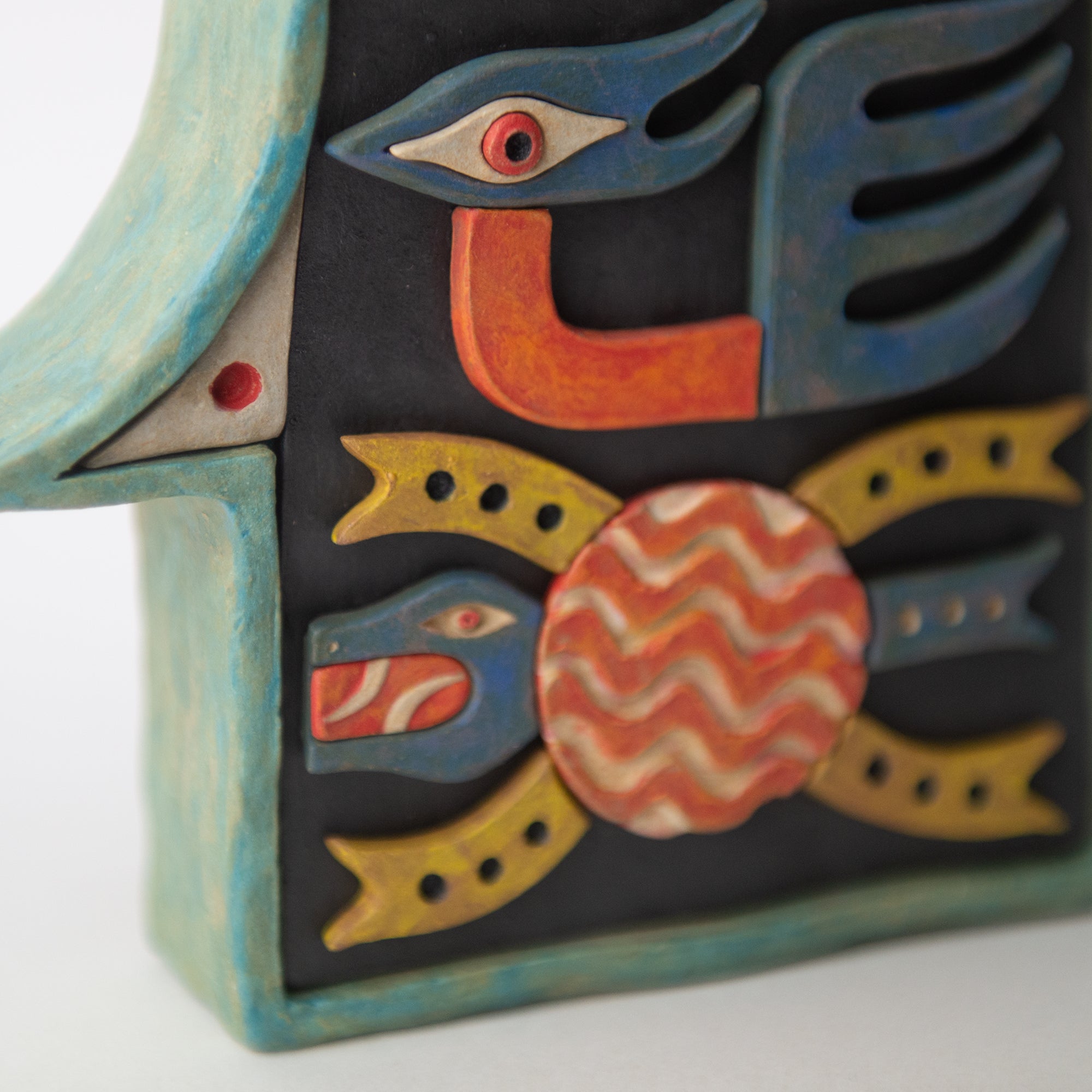 swan turtle head original sculpture