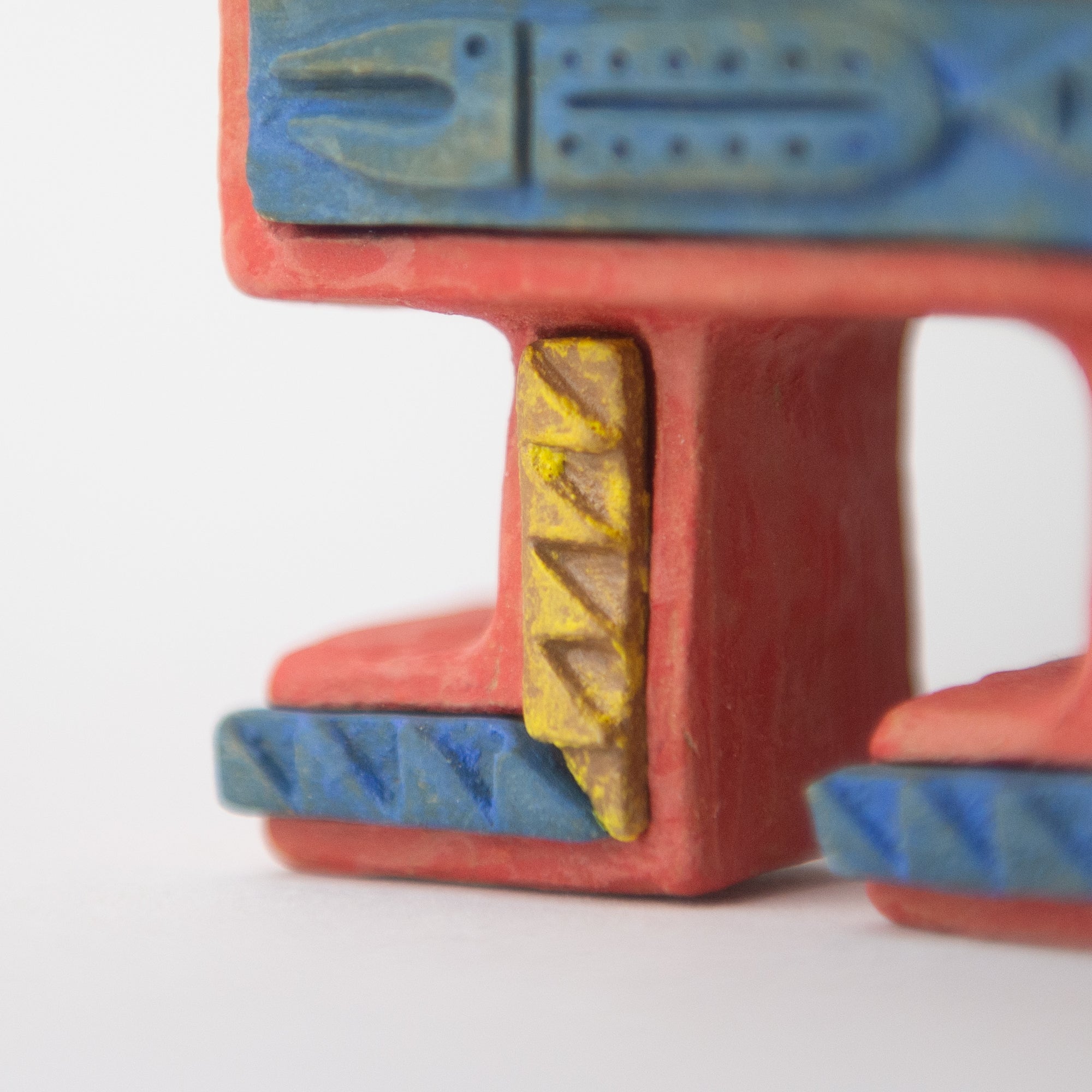 bird fish red original sculpture