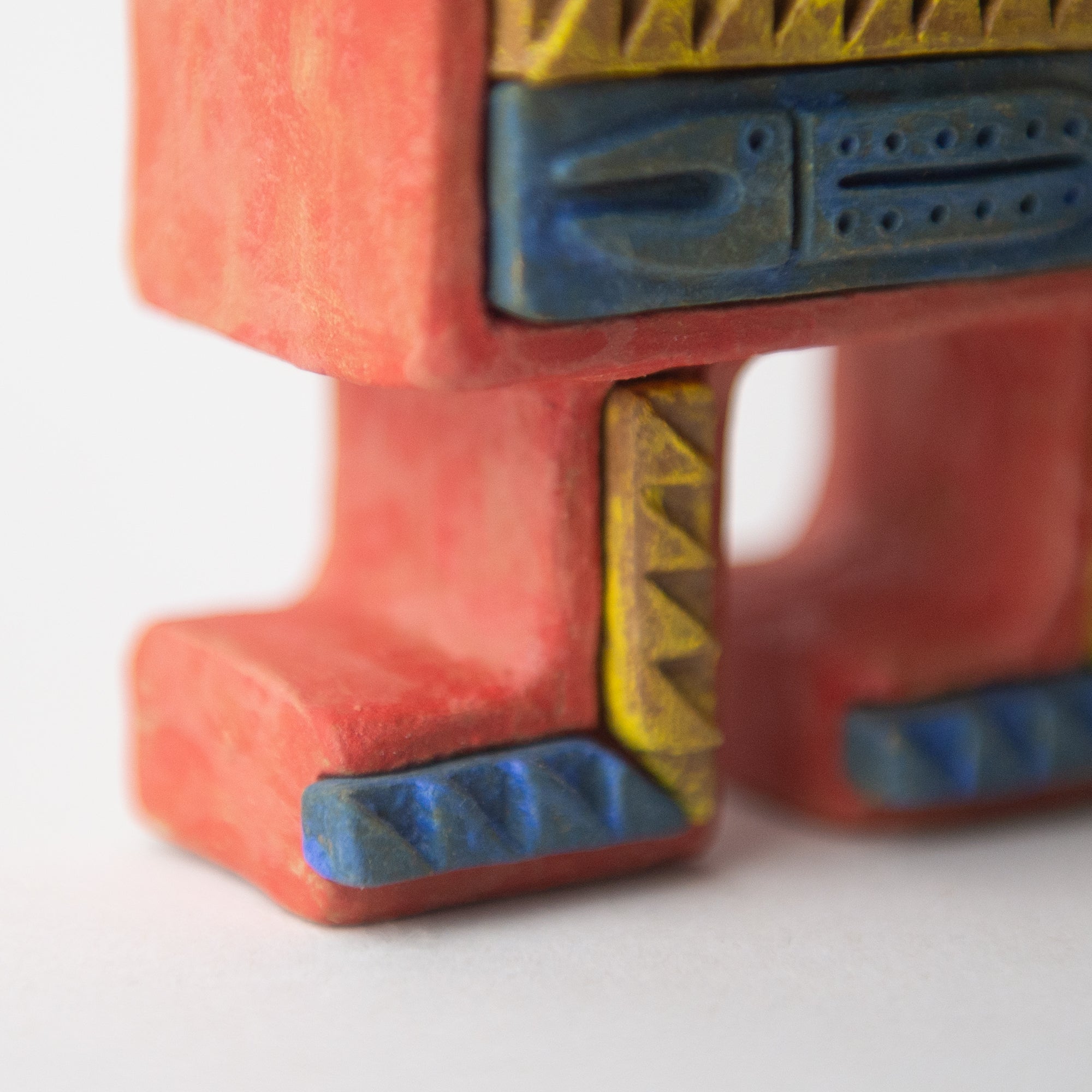 bird fish red original sculpture