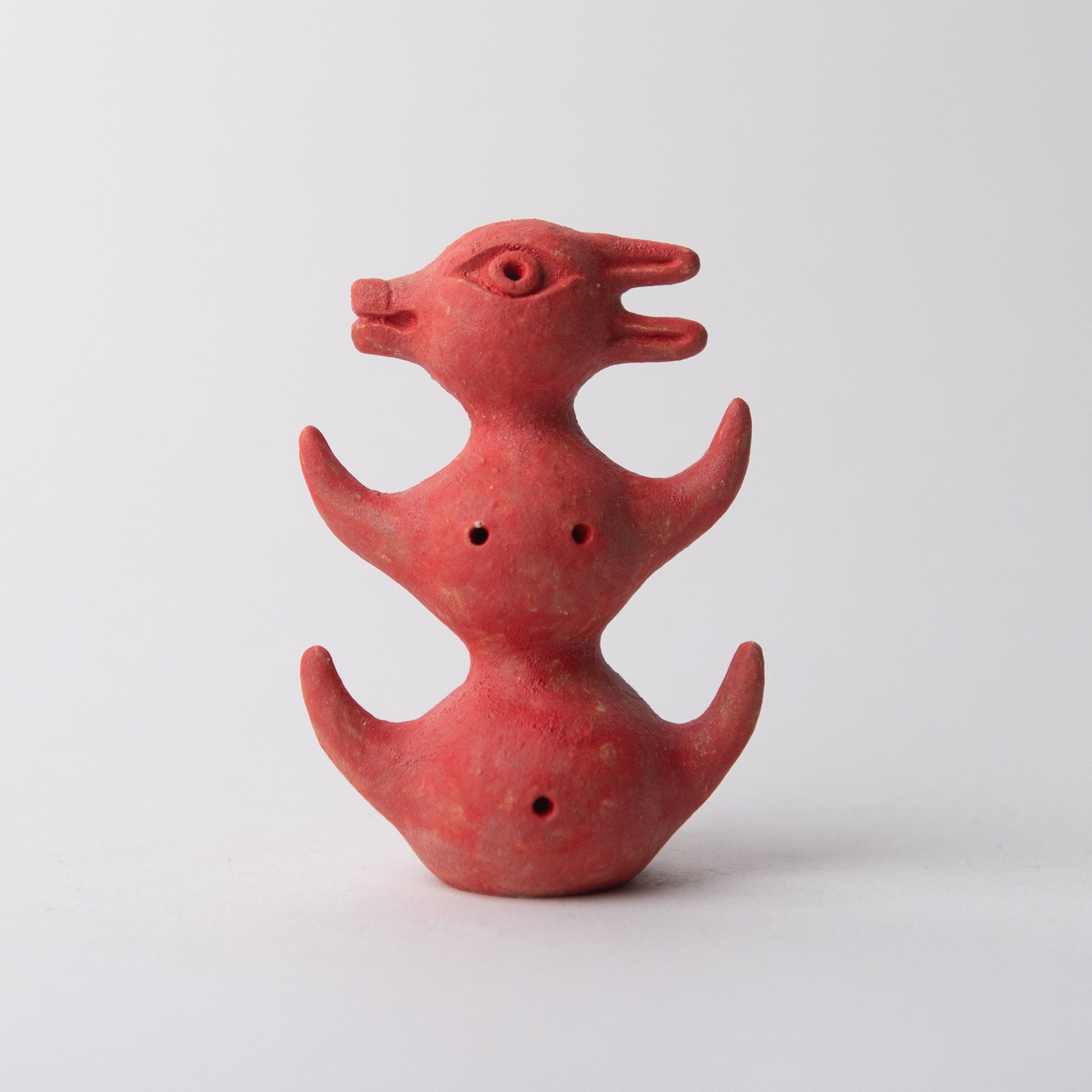 herbivore red original sculpture