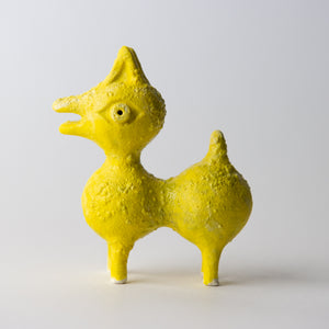 fox yellow original sculpture