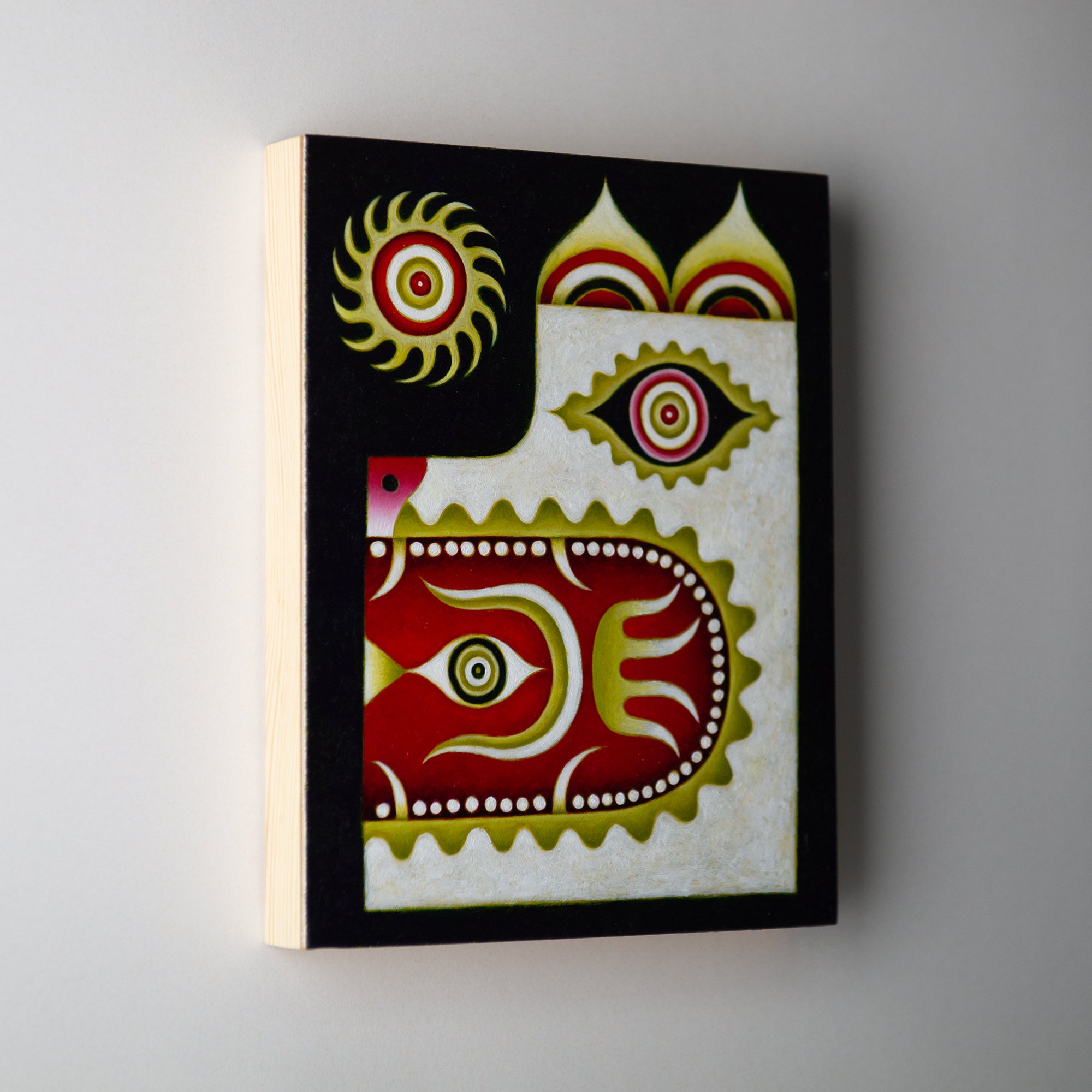 cat bird fish original painting
