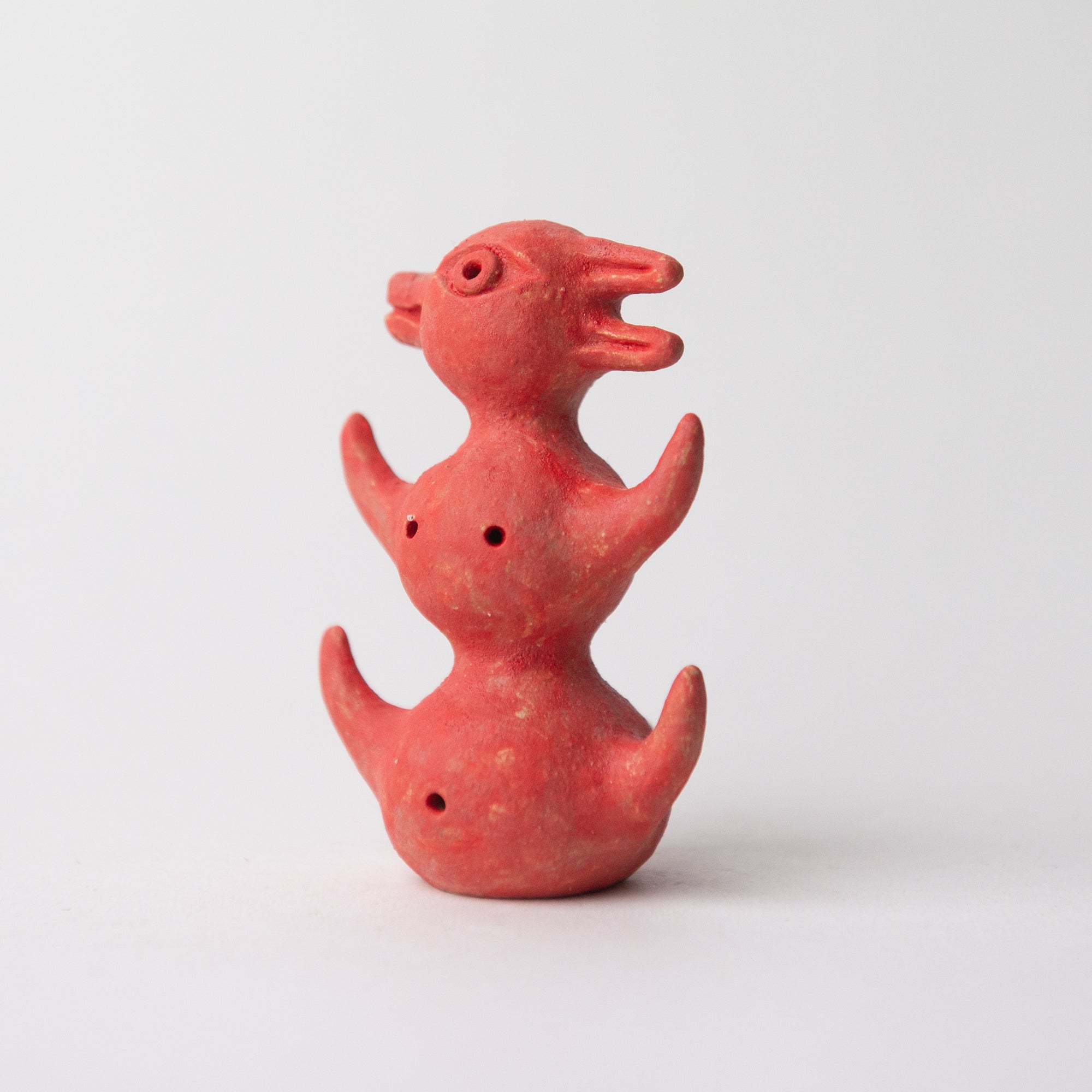 herbivore red original sculpture