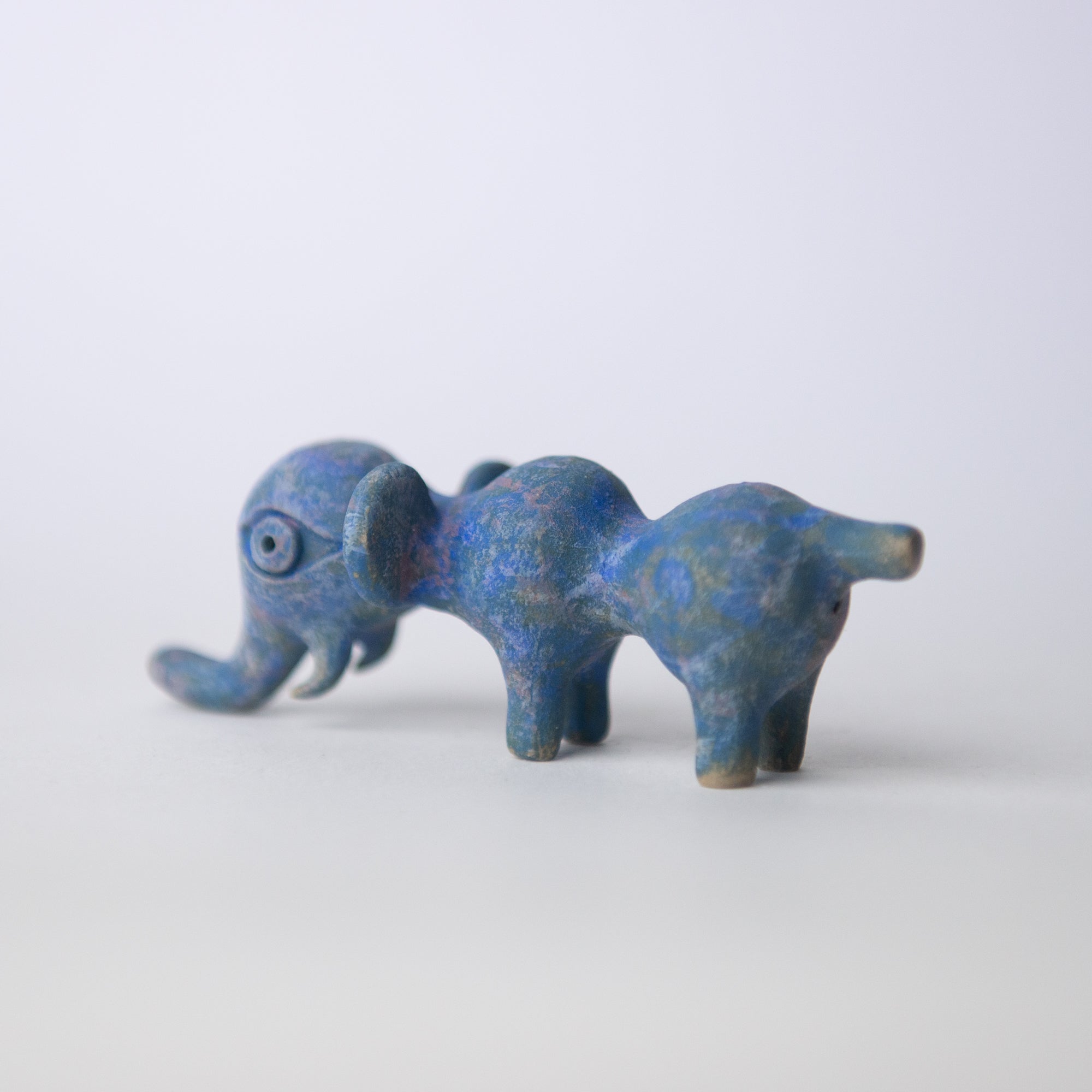 elephant blue original sculpture