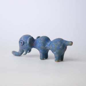 elephant blue original sculpture