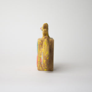 bird bug flower yellow original sculpture