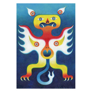 chimera (bird, pig, snake) original painting