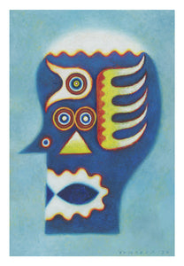 bird fish head original painting