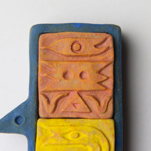 bird snake head blue original sculpture