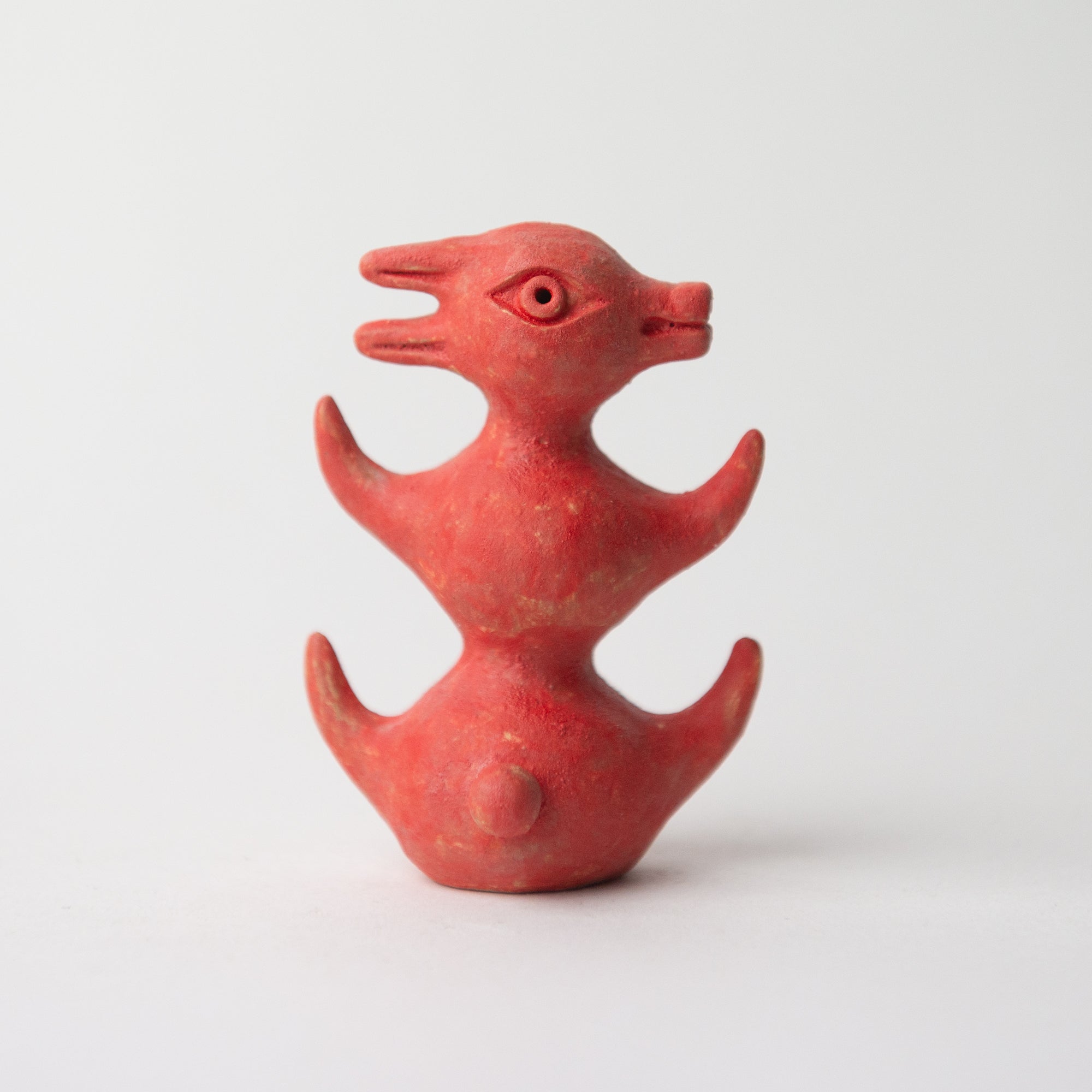 herbivore red original sculpture