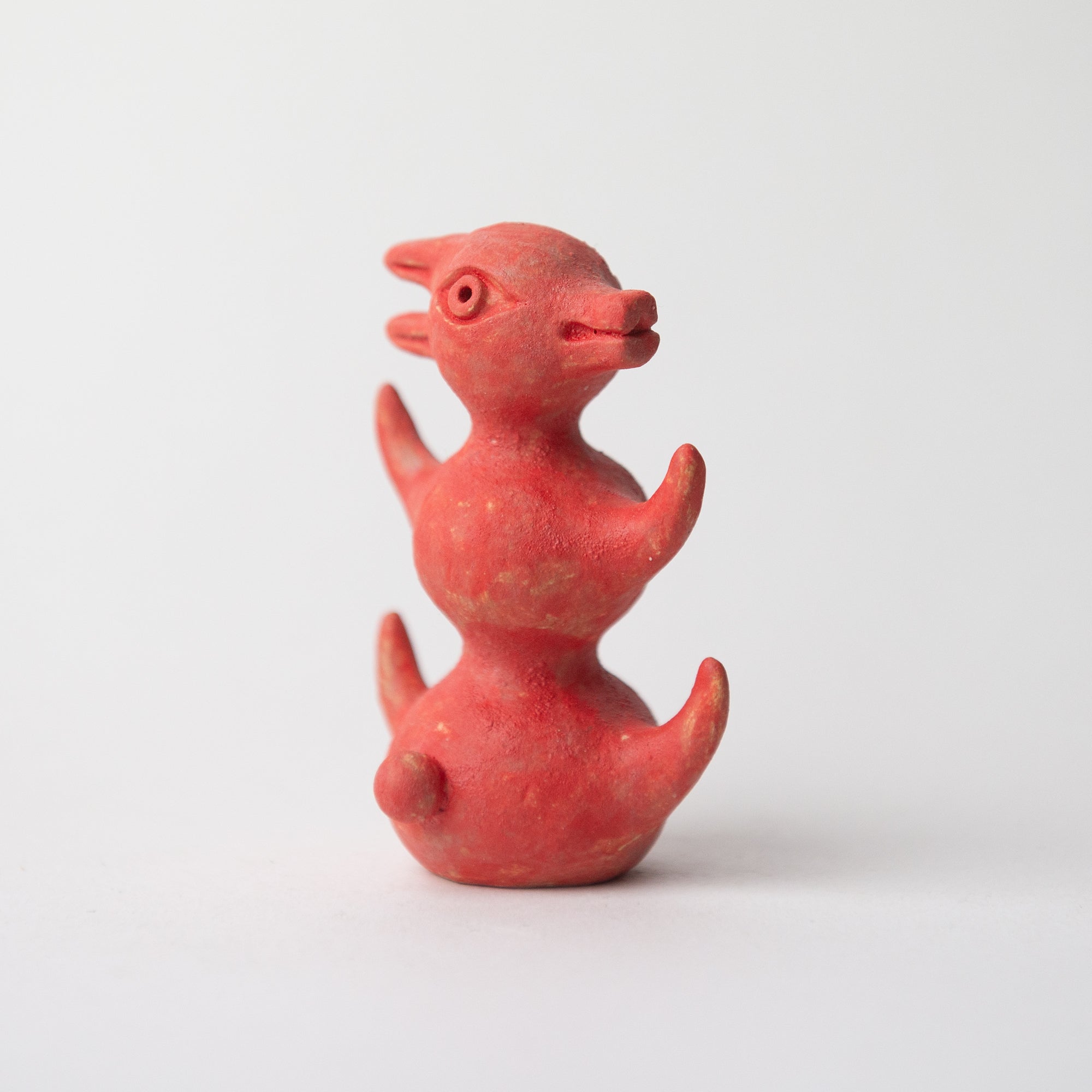 herbivore red original sculpture