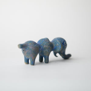 elephant blue original sculpture