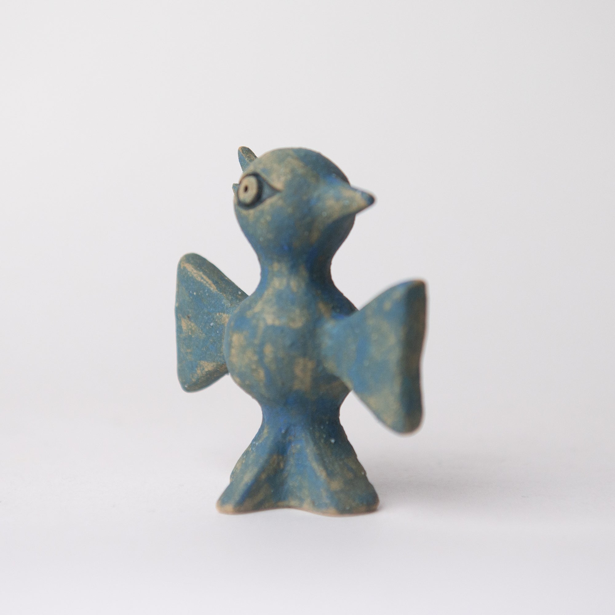 bird blue original sculpture