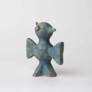 bird blue original sculpture