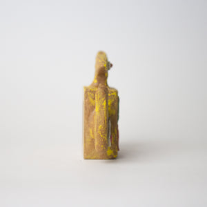 bird bug flower yellow original sculpture