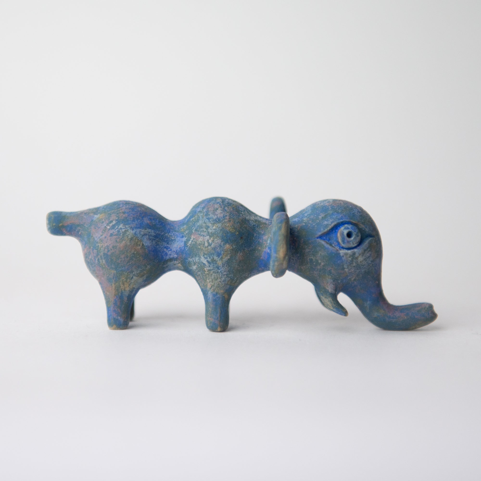 elephant blue original sculpture