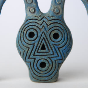 twin tail snake skull #3 original sculpture