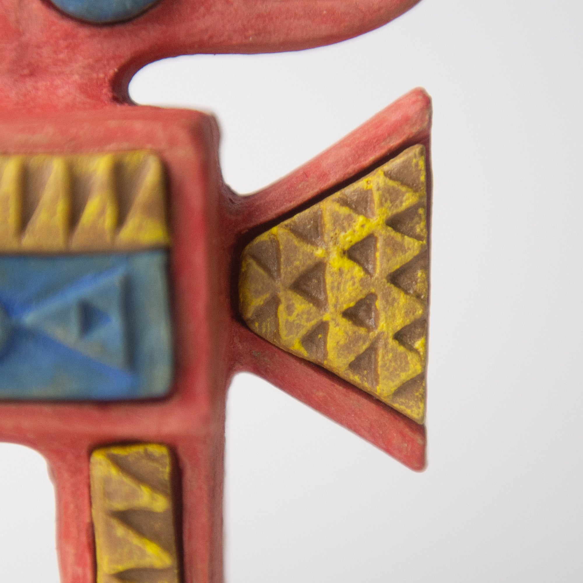 bird fish red original sculpture