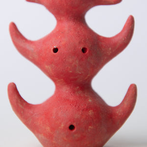 herbivore red original sculpture
