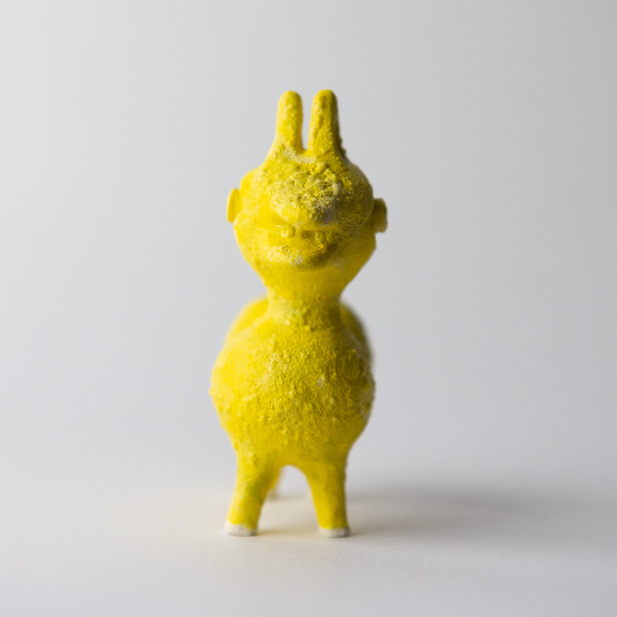 fox yellow original sculpture
