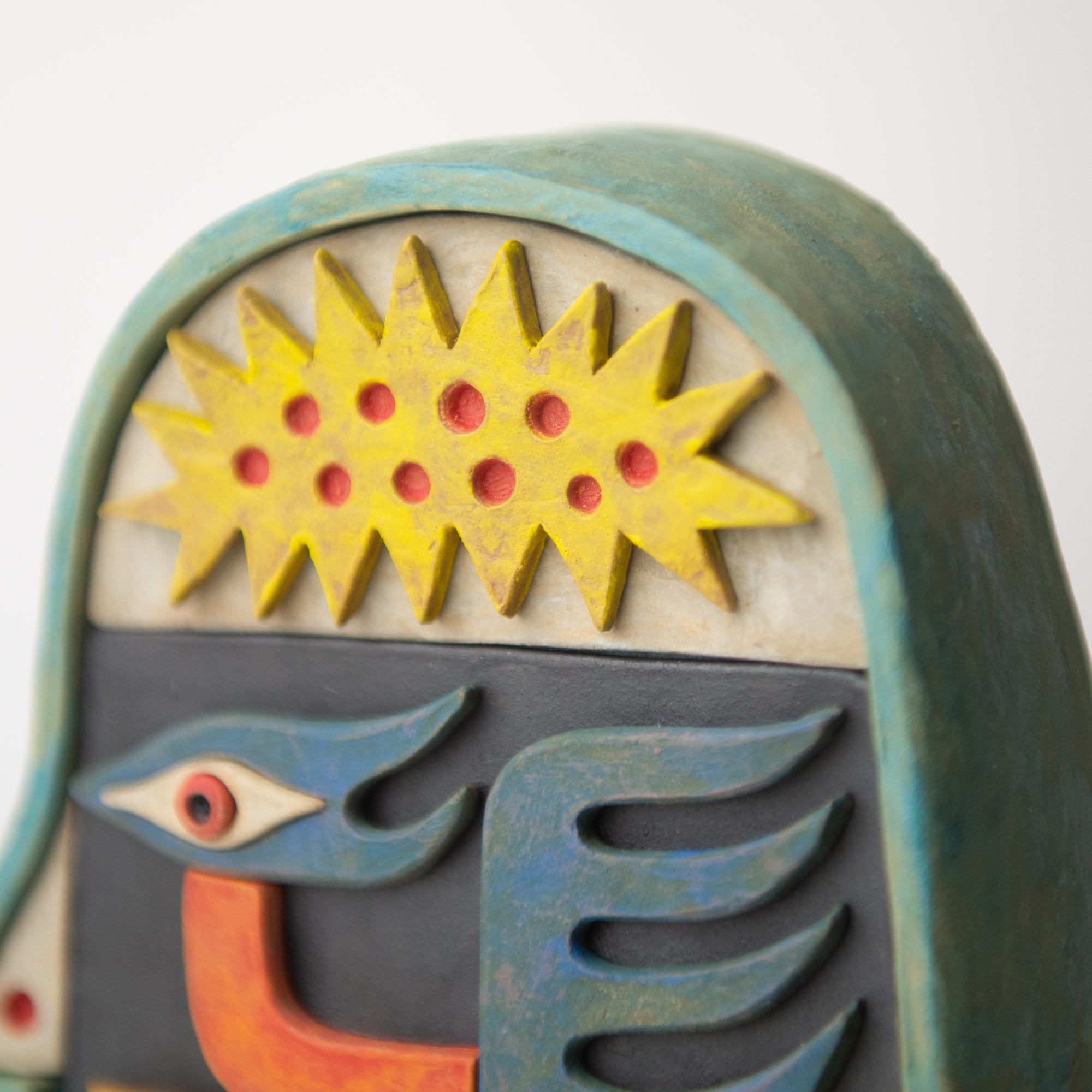 swan turtle head original sculpture