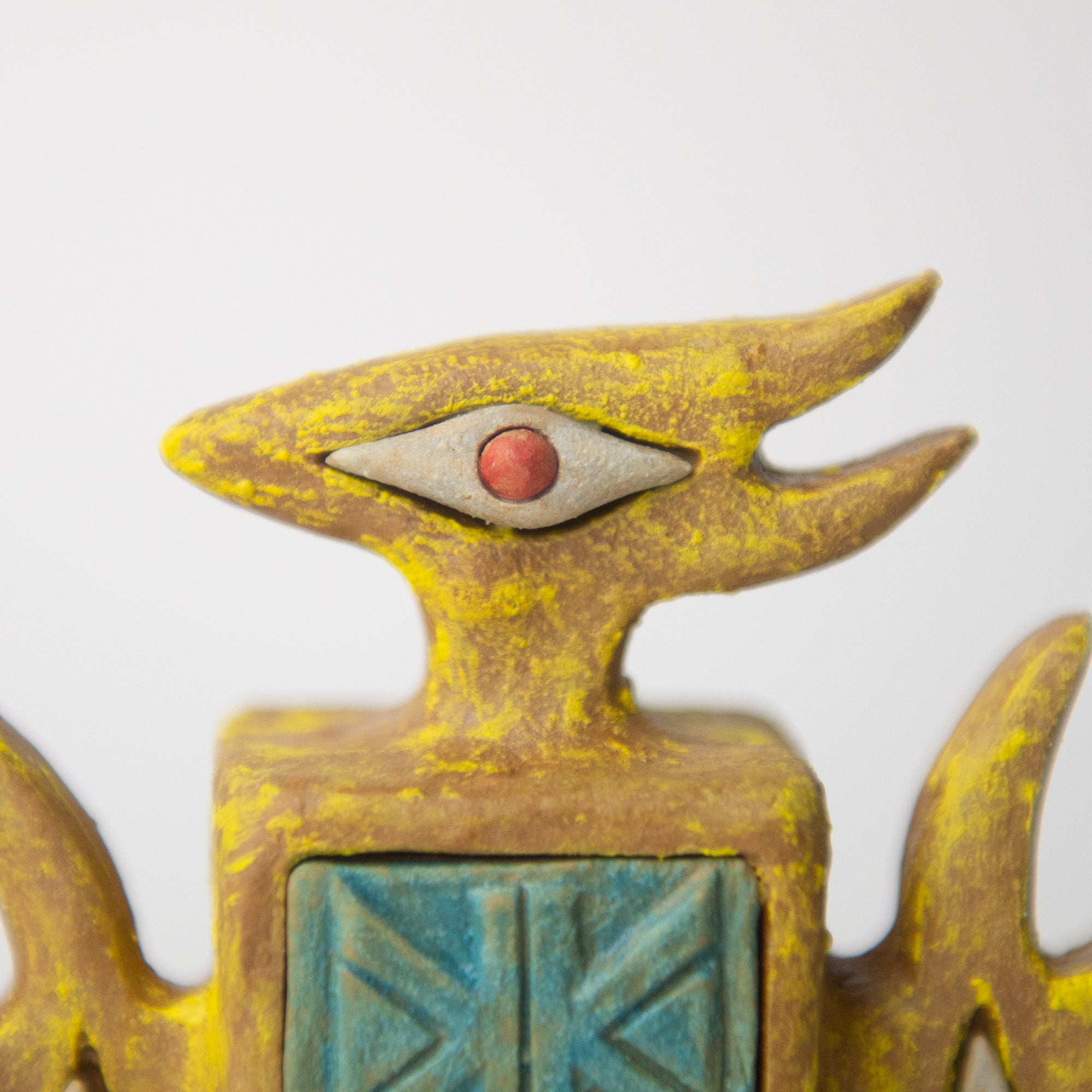 bird bug flower yellow original sculpture