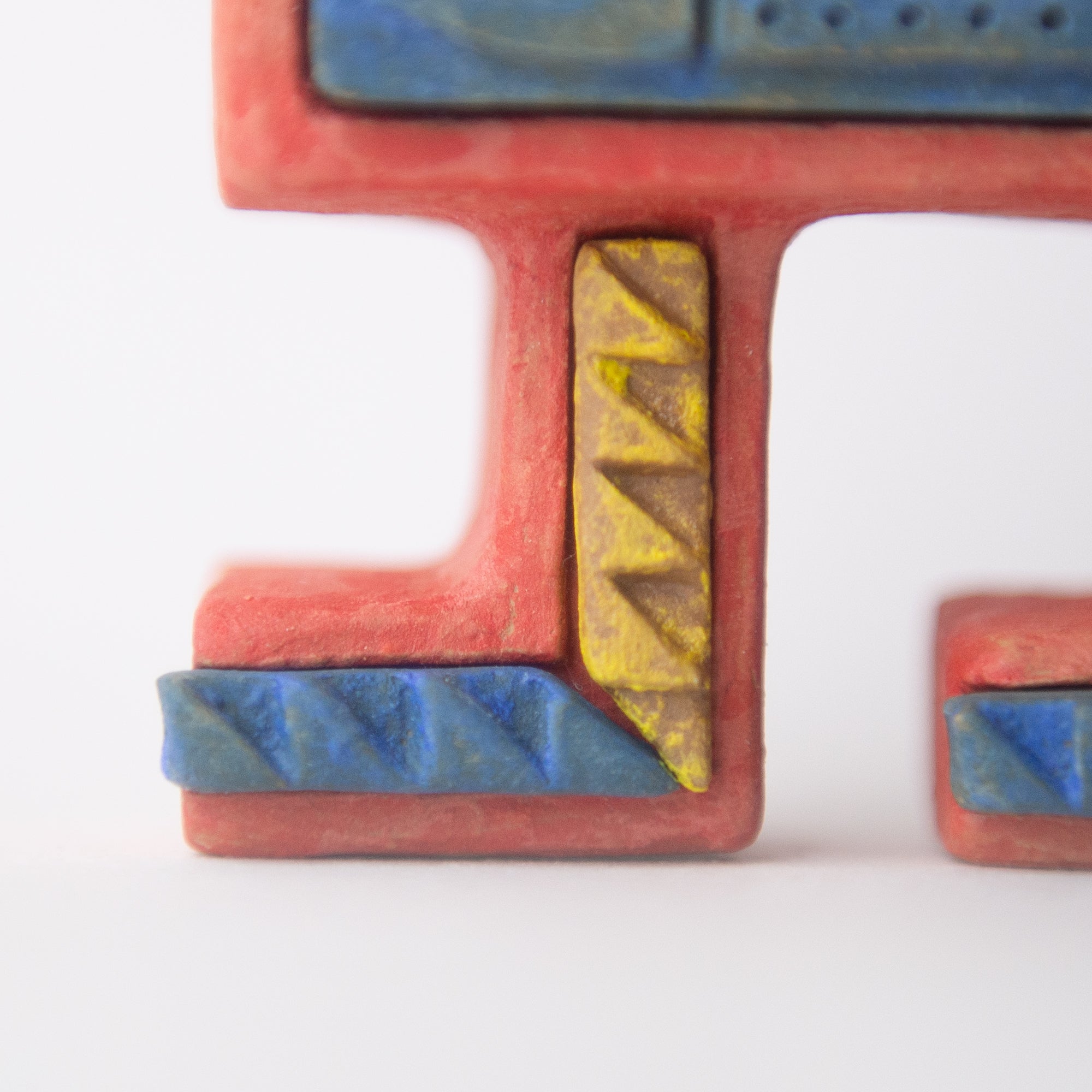 bird fish red original sculpture