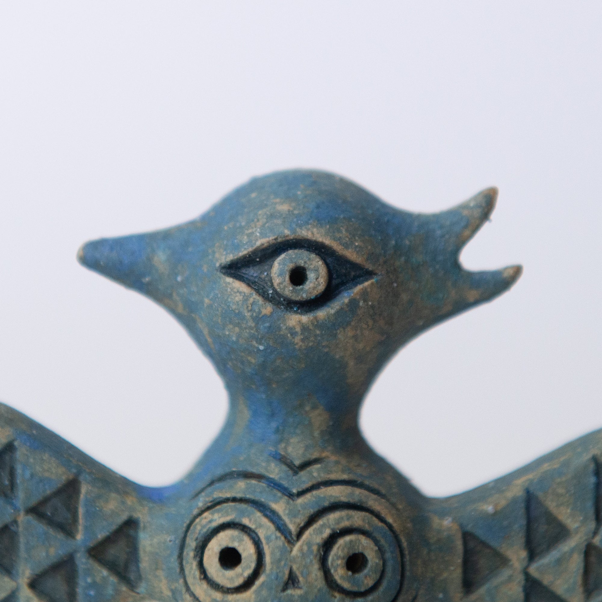 bird blue original sculpture