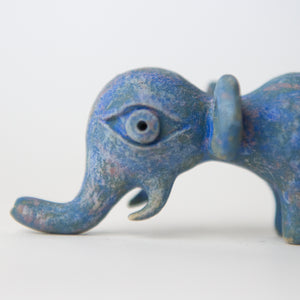 elephant blue original sculpture