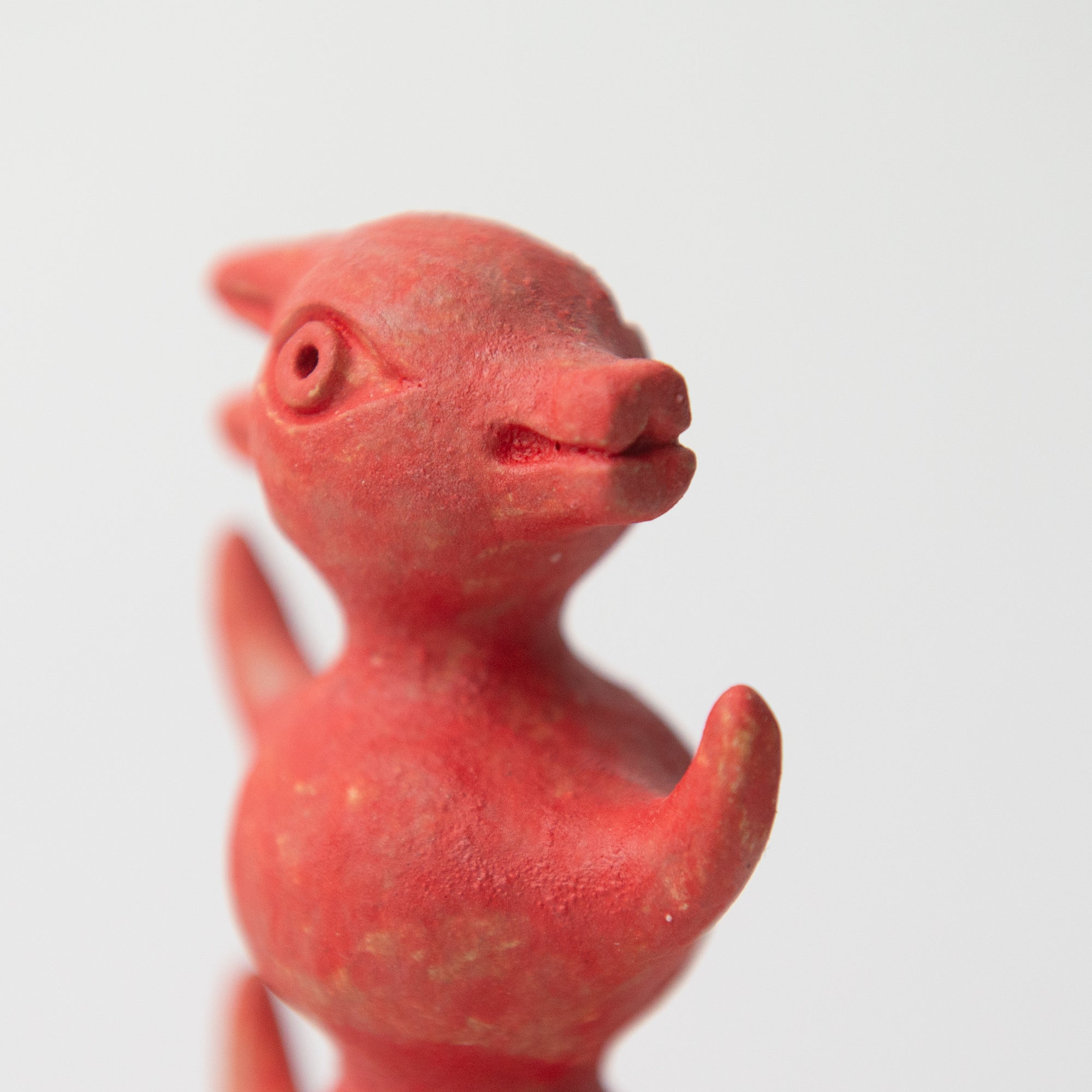 herbivore red original sculpture