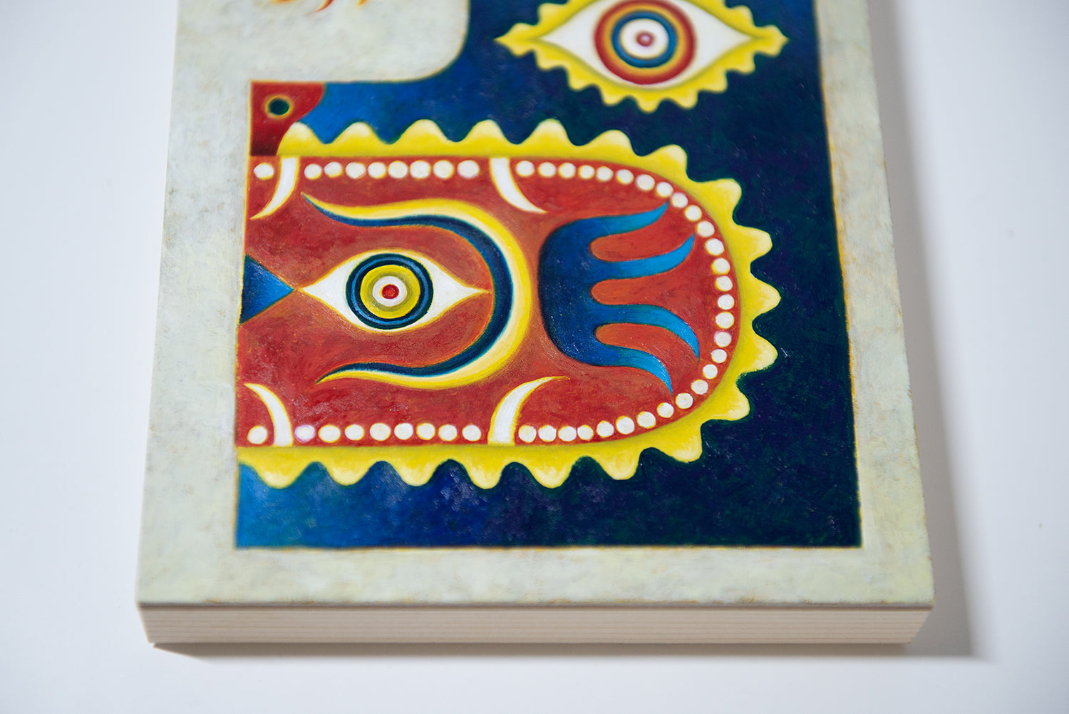 cat bird fish original painting