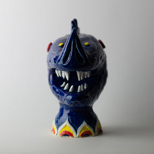 blue dinosaur original sculpture