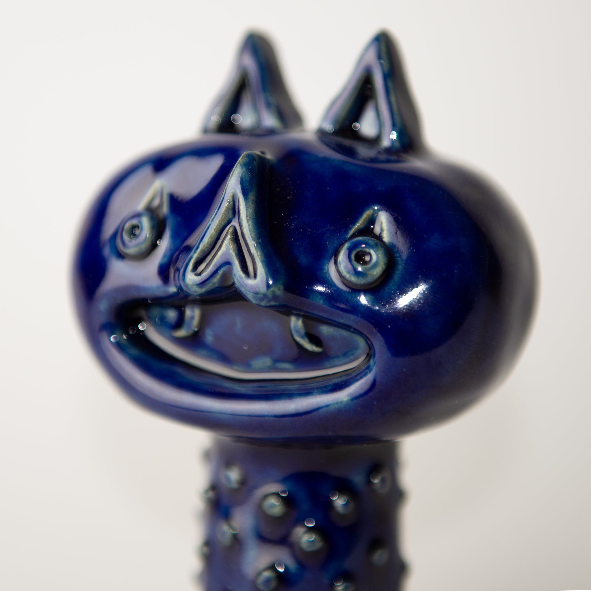 bat head blue original sculpture